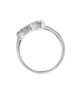 0.53ctw Pave Diamond Cluster Ring with Triple Split Shank in 18K White Gold